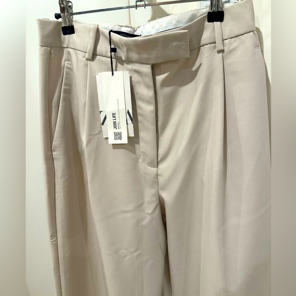 Zara cream long dress pants